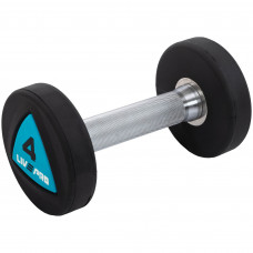 Гантели цельные профессиональные с полиуретановым покрытием 2штуки LiveUp LP8002-4 (2х4кг) (полиуретановое покрытие, цена за 2шт)уп. в 2 ящ