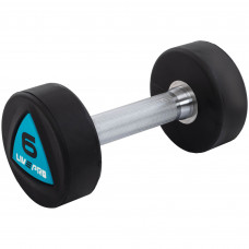 Гантели цельные профессиональные с полиуретановым покрытием 2штуки LiveUp LP8002-6 (2х6кг) (полиуретановое покрытие, цена за 2шт)уп. в 2 ящ