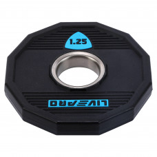 Блини диски поліуретанові 2 Handle металева втулка LiveUp LP8023-1_25 ø51мм 1,25кг чорний