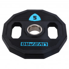 Блини диски поліуретанові 2 Handle металева втулка LiveUp LP8023-5 ø51мм 5кг чорний