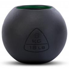 Гиря-дзвін чавунна пофарбована BALL BELL LiveUp LP8047-18LB вага 8кг чорний