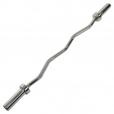 Гриф для штанги сталевий хромований Олімпійський W-подібний LiveUp LP8053 довжина 1,2м ø50мм хром