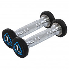 Гантели цельные профессиональные с полиуретановым покрытием 2штуки LiveUp LP8075-1 (2х1кг) (полиуретановое покрытие, цена за 2шт)