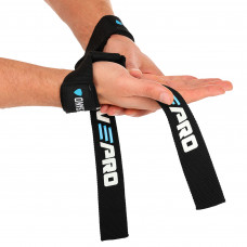 Лямки для тяги (2шт) LIFTING STRAP LiveUp LP8092 (полиэстер, резина, черный)
