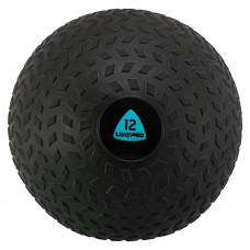 Слэмбол мяч набивной для кроссфита и фитнеса Slam Ball LiveUp LP8105-12 12кг (PVC, минеральный наполнитель, d-28см, черный)