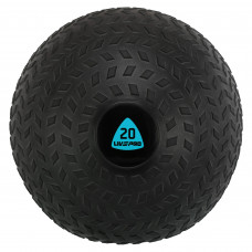 Слэмбол мяч набивной для кроссфита и фитнеса Slam Ball LiveUp LP8105-20 20кг (PVC, минеральный наполнитель, d-28см, черный)