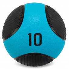 Мяч медицинский медбол Medicine Ball LiveUp LP8112-10 10кг (резина, d-28,6см, черный-синий)