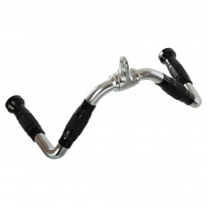 Рукоятка для нижньої тяги L-подібна ручка для блочного тренажера LiveUp LP8192A хром