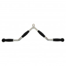 Рукоятка для тяги на трицепс V-подібна ручка для блочного тренажера LiveUp LP8192F хром