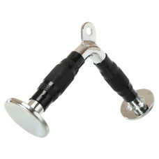 Рукоятка для тяги на трицепс V-подібна ручка для блочного тренажера LiveUp LP8192I хром