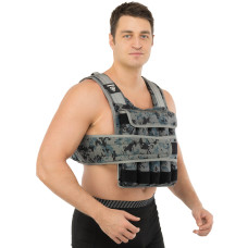 Жилет обтяжувач із регульованою вагою LiveUp WEIGTH VEST LP8195-20 вага-1-20кг чорний-сірий