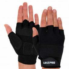 Перчатки для фитнеса и тренировок LiveUp LP8260 (PL, микрофибра, открытые пальцы, р-р M-L, цвета в ассортименте)