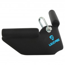 Рукоятка для зворотної тяги з вузьким хватом Reverse Grip нековзне покриття LiveUp LP8322 30,5 см чорний