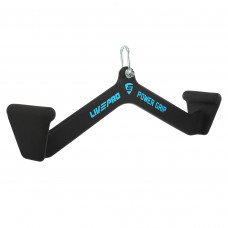 Рукоятка для тяги із середнім хватом Mide Grip нековзне покриття LiveUp LP8327 56см чорний
