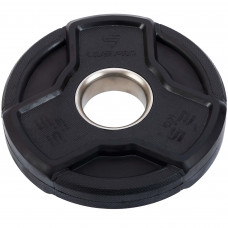 Блини диски гумові з потрійним хватом та металевою втулкою LiveUp LP8330-2_5 ø50мм 2,5кг чорний