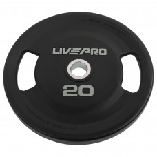 Блины диски полиуретановые 2 Handle металлическая втулка внутренний ø51мм LiveUp LP8337-20 20кг (черный)