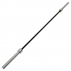 Гриф прямий для станової тяги хромований Олімпійський Texas Deadlift Bar LiveUp LP8371 довжина 2,3 м гриф ø50мм хром-чорний