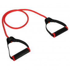 Еспандер трубчастий для фітнесу з ручками 30LB LiveUp LP8405-H 120см навантаження 13,6 кг червоний