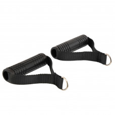 Ручки для эспандеров резинок и тренажеров 2 штуки RESIST TUBE HANDLES LiveUp LP8406 (полиэстер, TPR, черный)