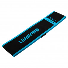 Гумка тканинна для вправ стрічка опору LOOP BANDS LiveUp LP8414-L чорний