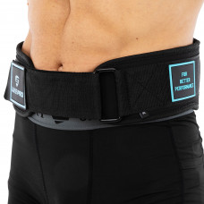 Пояс атлетический текстильный спинка 18см LiveUp LP8717 (полиэстер, EVA, S:75×18×2см, M:86×18×2см, L:95×18×2см, черный)