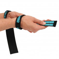 Лямки для тяги (2шт) WRIST WRAPS LiveUp LP8723 (PL, хлопок, силикон, р-р 28х5см, вес уп. 60гр, синий-черный)