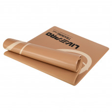 Килимок для фітнесу та спорту з люверсами для зберігання LiveUp LP9009 120x60x0,7см світло-коричневий