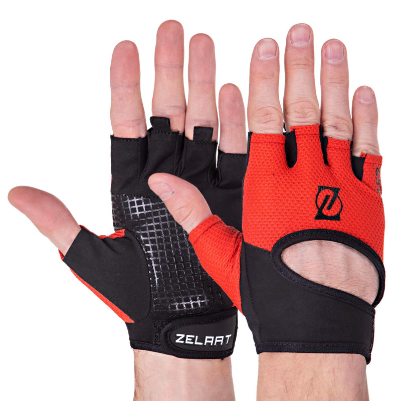 Перчатки для фитнеса и тренировок ZELART MA-3886 (PL, эластан, открытые пальцы, размер XS-XL, цвета в ассортименте)