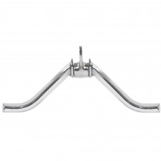 Рукоятка для тяги на трицепс V-подібна ручка для блочного тренажера Zelart NT0447 хром