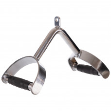 Рукоятка для тяги на трицепс V-подібна ручка для блочного тренажера Zelart NT0513 хром