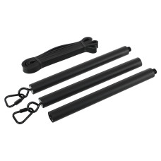 Палка-тренажер PORTABLE RESISTANCE WEIGHT BAND BAR EZOUS R-01 (сталь, длина 107см, вес 1500гр, черный-фиолетовый)