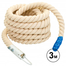 Канат для лазіння з бавовни з кріпленням SP-Planeta R-6223-3 3м білий