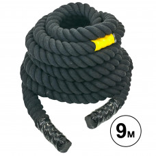 Канат для кросфіту Combat Battle Rope SP-Planeta R-6228-9 9м чорний