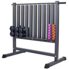 Стойка вертикальная для гантелей Zelart RK2506L (металл, размер 107х68х105см, черный)