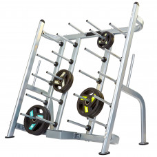 Стойка вертикальная для блинов дисков грифов и бодибаров Zelart RK5401C (металл, размер 150х81х160см, серый)