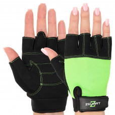 Перчатки для фитнеса и тренировок ZELART SB-161726 (PL, PVC,открытые пальцы, р-р XS-M, цвета в ассортименте)