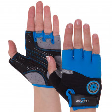 Перчатки для фитнеса и тренировок женские ZELART SB-161727 (PL, PVC,открытые пальцы, р-р XS-M, цвета в ассортименте)