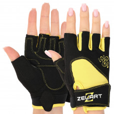 Перчатки для фитнеса и тренировок ZELART SB-161728 (PL, PVC, открытые пальцы, р-р XS-M, цвета в ассортименте)