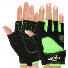 Перчатки для фитнеса и тренировок ZELART SB-161728 (PL, PVC, открытые пальцы, р-р XS-M, цвета в ассортименте)
