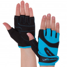 Перчатки для фитнеса и тренировок женские ZELART SB-161729 (PL, PVC, открытые пальцы, р-р XS-M, цвета в ассортименте)