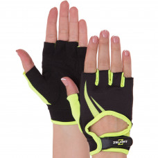 Перчатки для фитнеса и тренировок женские ZELART SB-161731 (PL, PVC,открытые пальцы, р-р XS-M, цвета в ассортименте)