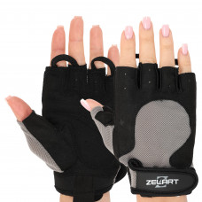 Перчатки для фитнеса и тренировок ZELART SB-161732 (PL, PVC,открытые пальцы, р-р XS-M, цвета в ассортименте)