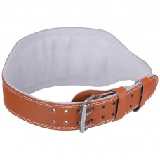 Пояс атлетический кожаный спинка 15см Zelart SB-165056 (кожа, ширина-6in (15см), размер XS-XXL, с подкладкой для спины, коричневый)