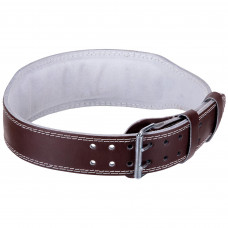 Пояс атлетический кожаный спинка 10см Zelart SB-165076 (кожа, ширина-4in (10см), размер XS-XXL, с подкладкой для спины, темно-коричневый)