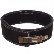 Пояс для пауерліфтингу з шкіряним карабіном Zelart SB-165175 ширина-10см розмір-XS-XXL чорний