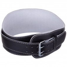 Пояс атлетичний шкіряний Zelart SB-165350 спинка-15см розмір L чорний