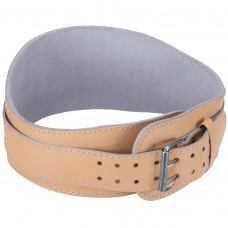 Пояс атлетичний шкіряний Zelart SB-165351 спинка-15см розмір L бежевий