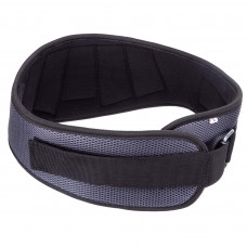 Пояс атлетичний текстильний Zelart SB-165411 спинка-17см розмір-XS-XXL сірий