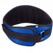 Пояс атлетичний текстильний Zelart SB-165415 розмір XS-XXL спинка-16см розмір XS-XXL синій