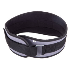 Пояс атлетичний текстильний Zelart SB-165459 спинка-15см розмір-XS-XXL сірий